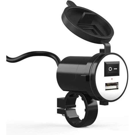 Chargeur Usb Moto éTanche 12v,Support De Guidon Moto Universel Chargeur Moto Usb éTanche Charge Moto Rapide 5v/2.1a Pour Le Chargement De Gps, Chargeur De TéLéPhone Portable