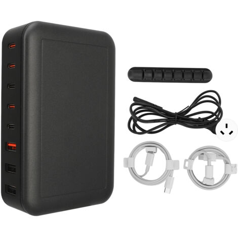 Chargeur USB multi-ports 235W, 8 Ports PD65W, Station de charge rapide C pour Macbook 100-240V