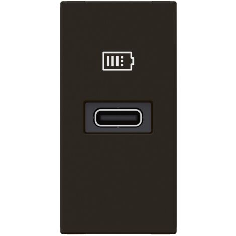 Chargeur USB Type-C Power Delivery Mosaic 1 module noir pour support LCM LEGRAND 077692L