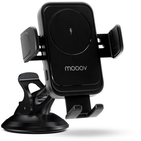 Chargeur voiture induction 15W avec support auto-ajustable - noir