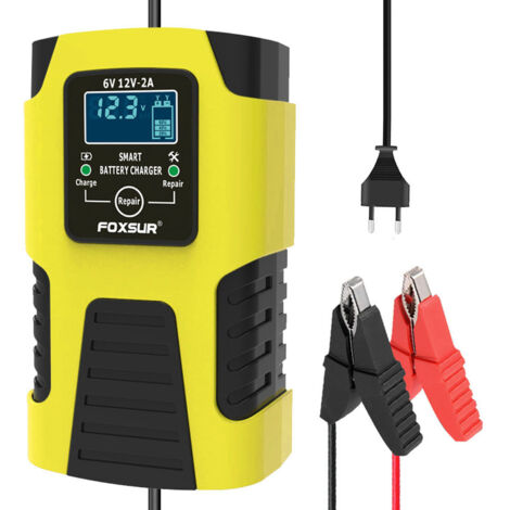 Chargeurs de batterie de voiture 6V/2A 12V/2A, entièrement automatique, désulfatateur de maintien intelligent Portable pour moto
