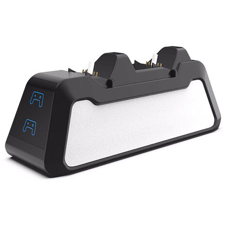Chargeurs de controleur PS5 avec cable USB Support de controleur PS5 Double station de charge rapide USB avec indicateur LED Chargeurs doubles rapides pour PS5, Noir