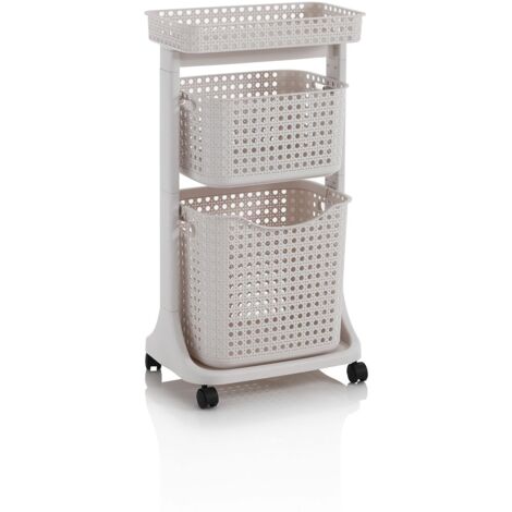 Chariot 2 paniers HUY beige
