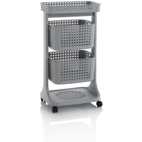 Chariot 2 paniers HUY gris