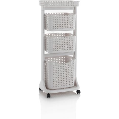 Chariot 3 paniers HUY beige