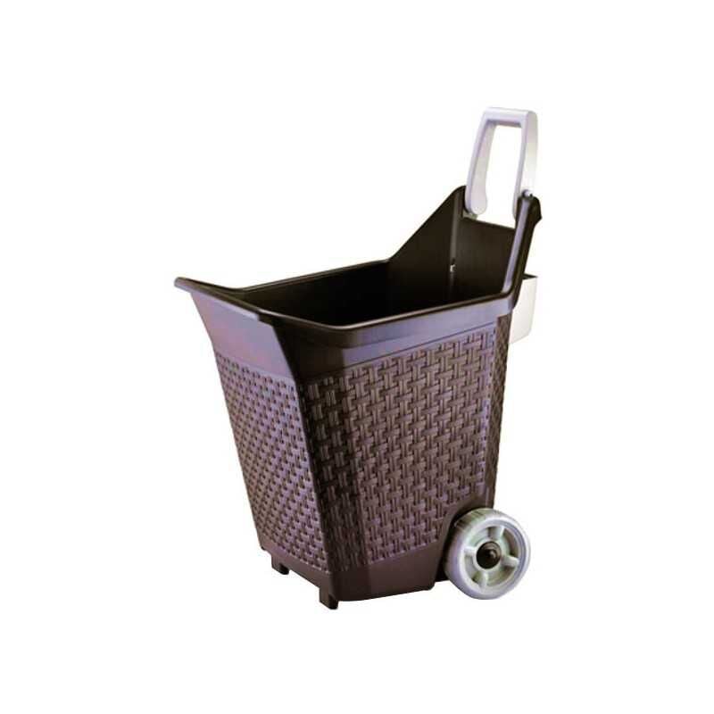 Chariot de jardinage - 76 l - Marron - Livraison gratuite
