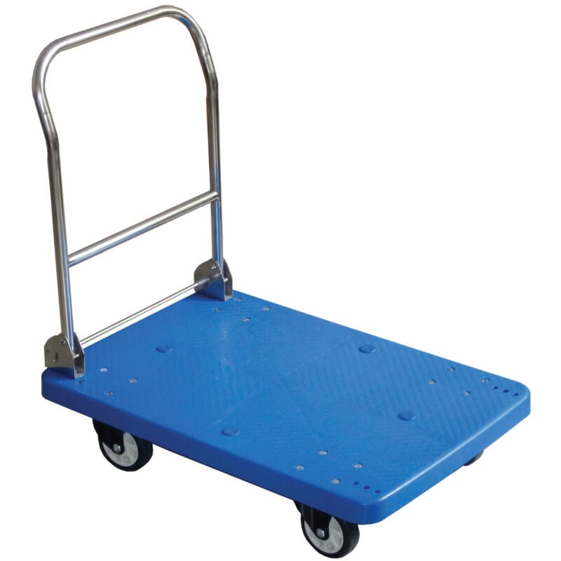 Chariot plateforme de transport avec poignée pliable 73x48cm jusqu'à 150kg