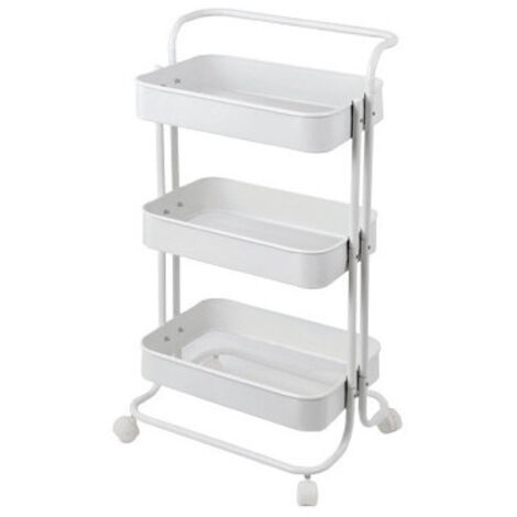Chariot à 3 étagères 43x34x80,5 cm – Structure en métal – Organisation domestique