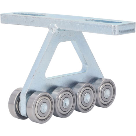 Chariot à 8 roues argenté avec assemblage poulie type T pour profilé de support