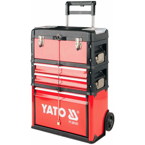 Chariot à boîtes à outils avec 3 tiroirs 52x32x72 cm YATO - Multicolore