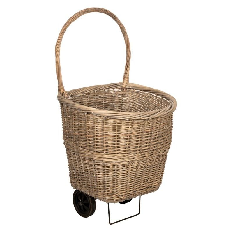 Chariot à bûches en osier 2