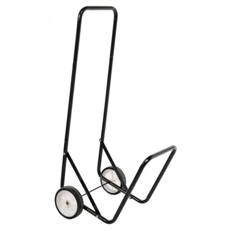 Chariot à bûches métal Noir 90 cm