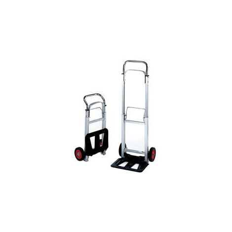 Chariot à caisses télescopique en aluminium. Capacité : 90 kg