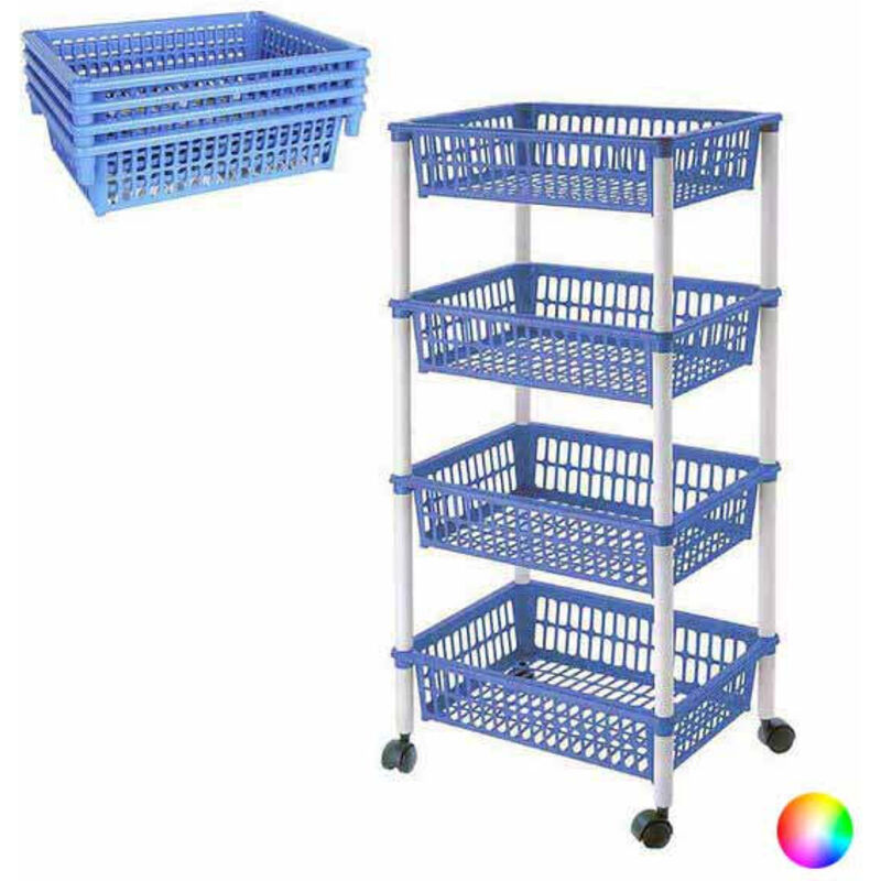 Tontarelli - Chariot Mito à 4 étages avec roulettes 40X29X85H cm. - cm.40x29x85h.