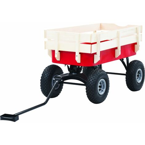 Chariot à main 150 kg de rouge avec des roues de jardin robustes Chariot à main 150 kg Rouge