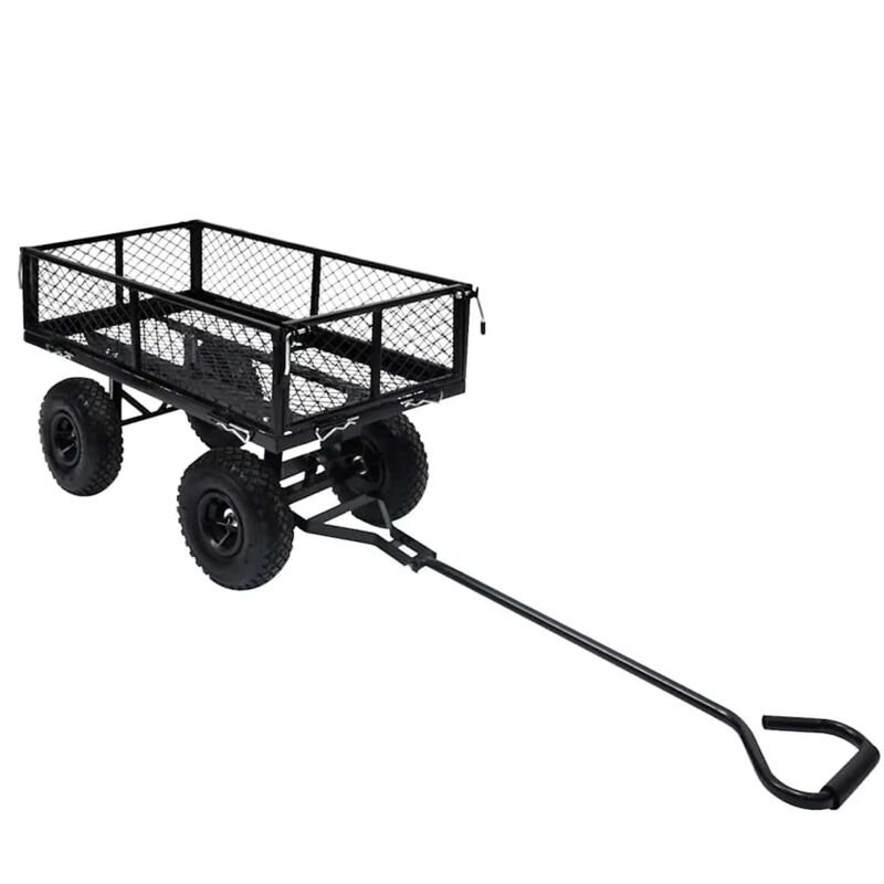 vidaXL Gartenwagen Schwarz 250 kg