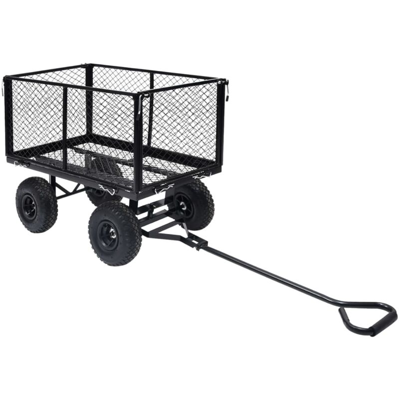 vidaXL Gartenwagen Schwarz 350 kg