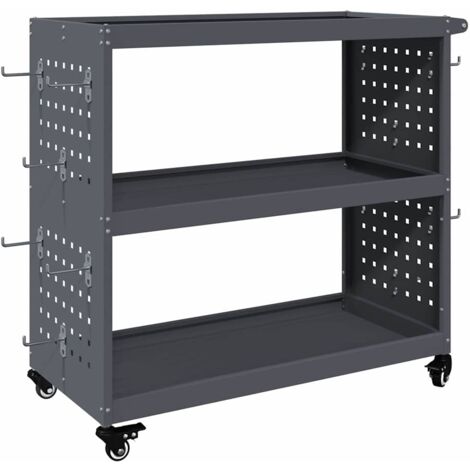 Chariot à outils avec étagère Anthracite 75 x 35 x 73 cm CFW22039