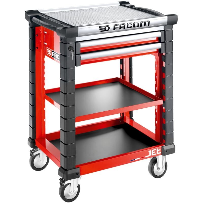 Chariot à outils Facom en Aluminium 2 tiroirs à roulettes ( Prix pour 1 )