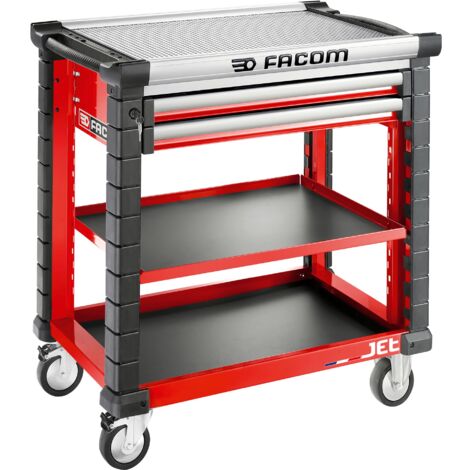 Chariot à outils Facom en Aluminium 2 tiroirs à roulettes ( Prix pour 1 )