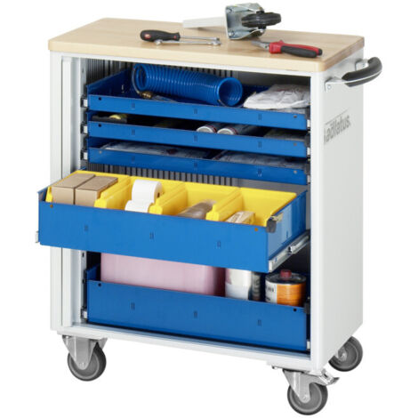 Chariot à outils Rau plateau en hêtre massif LxPxH 725x400x860mm