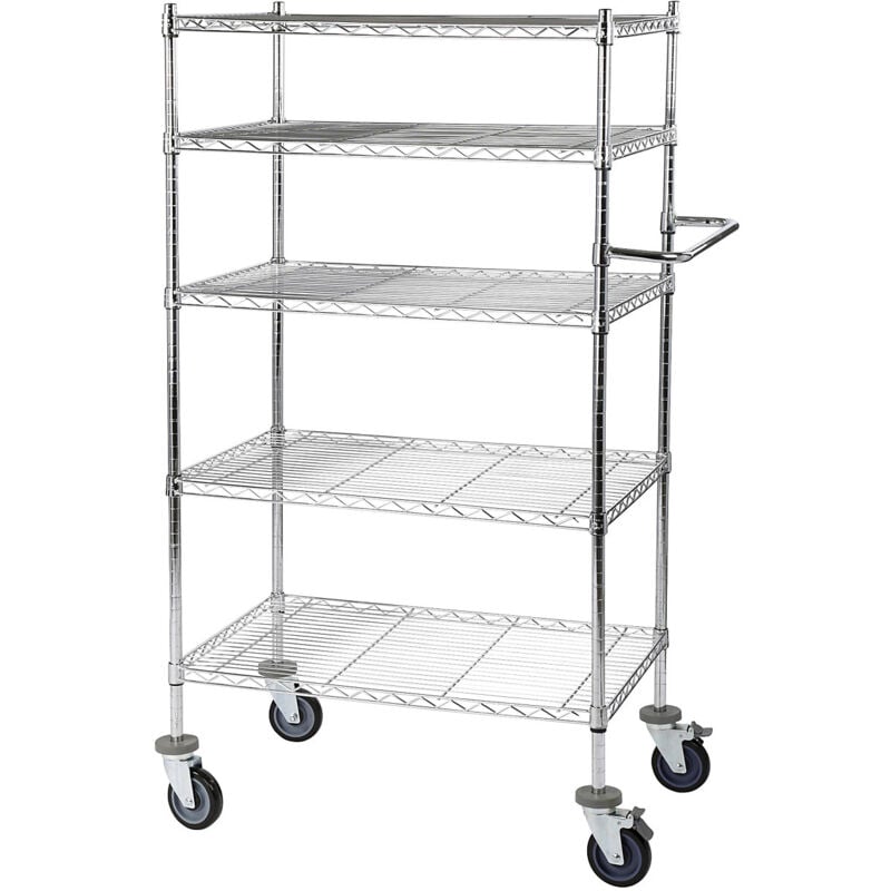 Frankel kaiserkraft, Chariot à plateaux en fil métallique chromé