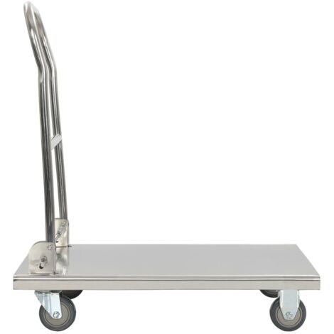 Chariot à plateforme Argenté 82x53x86 cm Acier inoxydable CFW206234