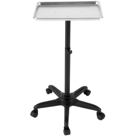 Chariot à roulettes en aluminium pour salon de coiffure avec roues Chariot de rangement pour outils de coiffure, hauteur réglable 25.19-41.73 pouces avec capacité de poids de 13.23 lbs