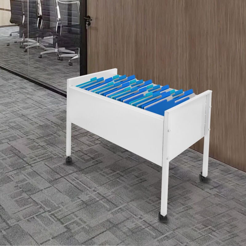 Chariot à roulettes pour dossiers Armoire à dossiers suspendus Organisateur de fichiers Dossier avec roue