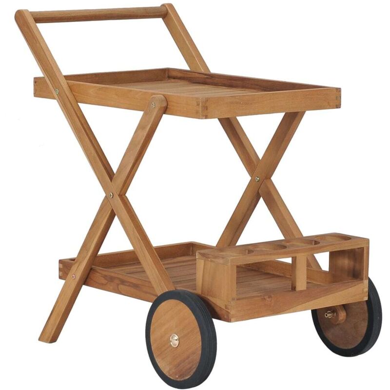 Vidaxl - Chariot à thé Bois de teck solide