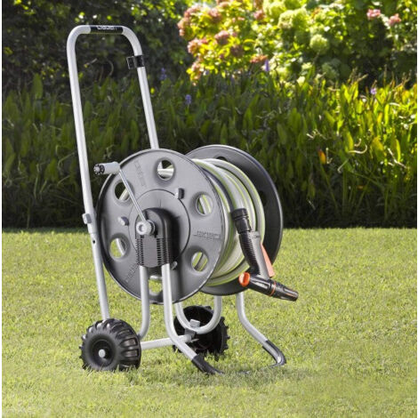 Chariot à volants en acier professionnel jusqu'à 85 mètres en métal 60 Claber 8891