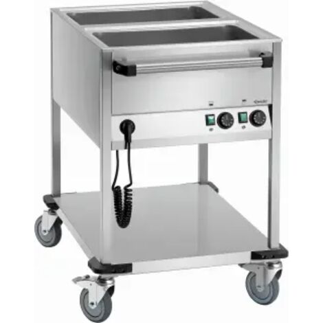 Chariot Bain Marie - 2 Bacs GN 1/1 avec Robinet - Bartscher
