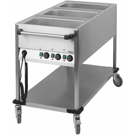Chariot Bain-marie à Eau 3 X Gn 1/1 - Casselin
