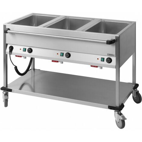 Chariot Bain-marie à Eau 3 X Gn 1/1 - Casselin