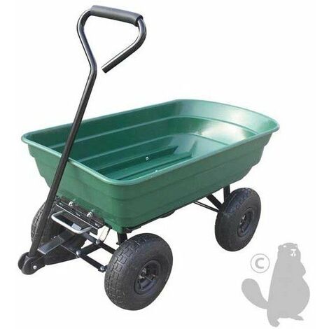 Chariot benne de jardin à 4 roues à tirer