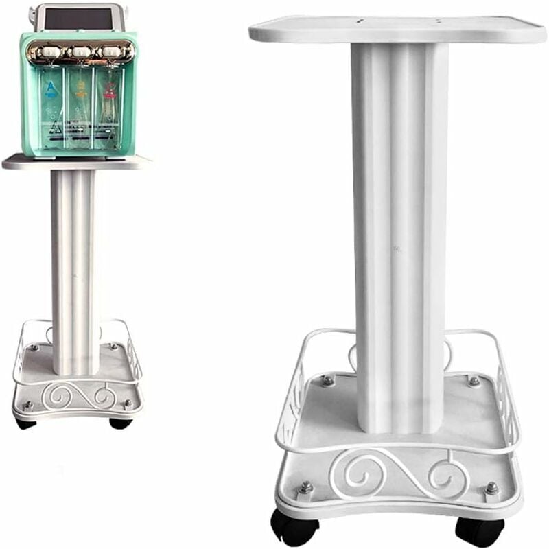 Chariot Blanc de Chariot de Salon de beauté, Chariot Roulant de Salon de Station Thermale de Chariot de beauté de 2 rangées Chariot de Maintenance