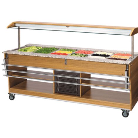 Chariot buffet inox réfrigéré 6 x GN x 1/1 (P)150 mm, 507 W, 220 V - MONO