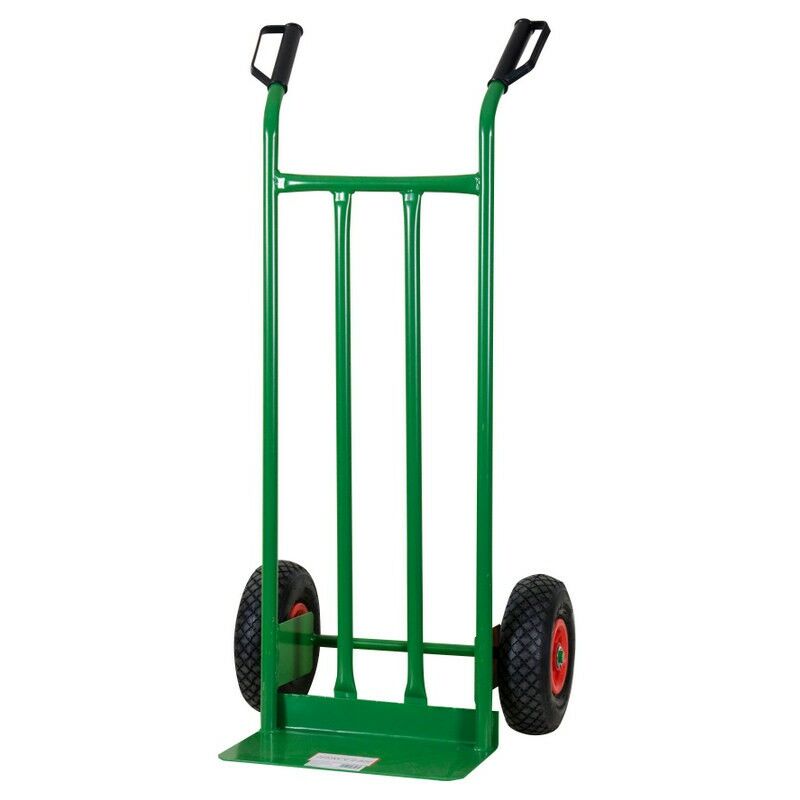 Chariot caisse en acier, capacité kg.200 roues pneumatiques mm.260 - Salon