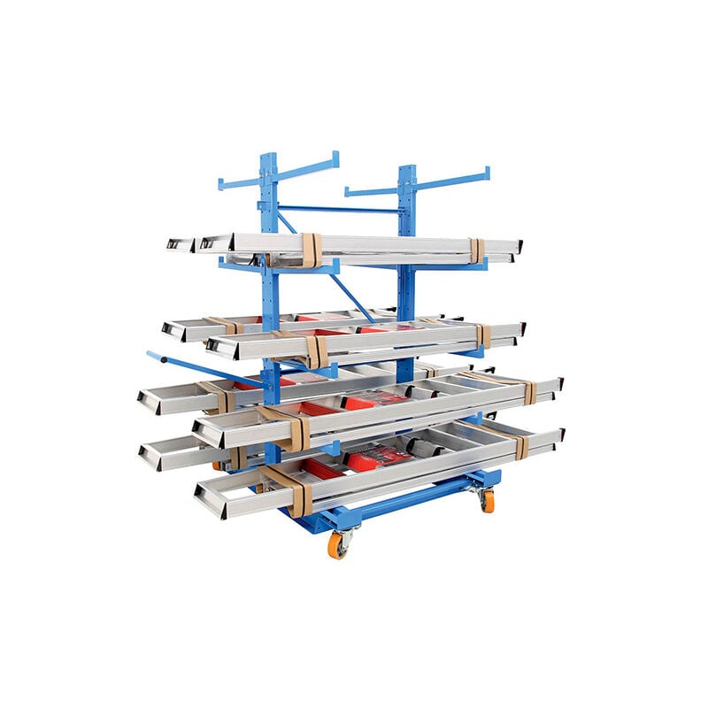 Matisère - Chariot cantilever double face - Charge max 250kg - 3 niveaux - AFZ1710603NCDF002