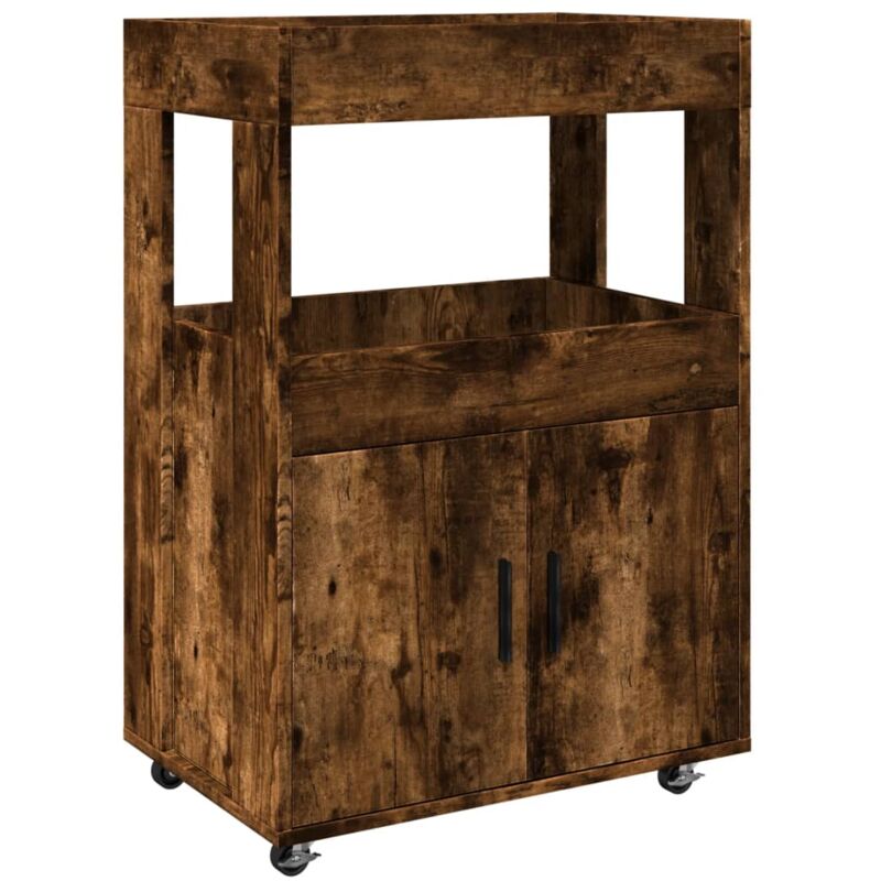 Vidaxl - Chariot de bar chêne fumé 60x39,5x89 cm bois d'ingénierie