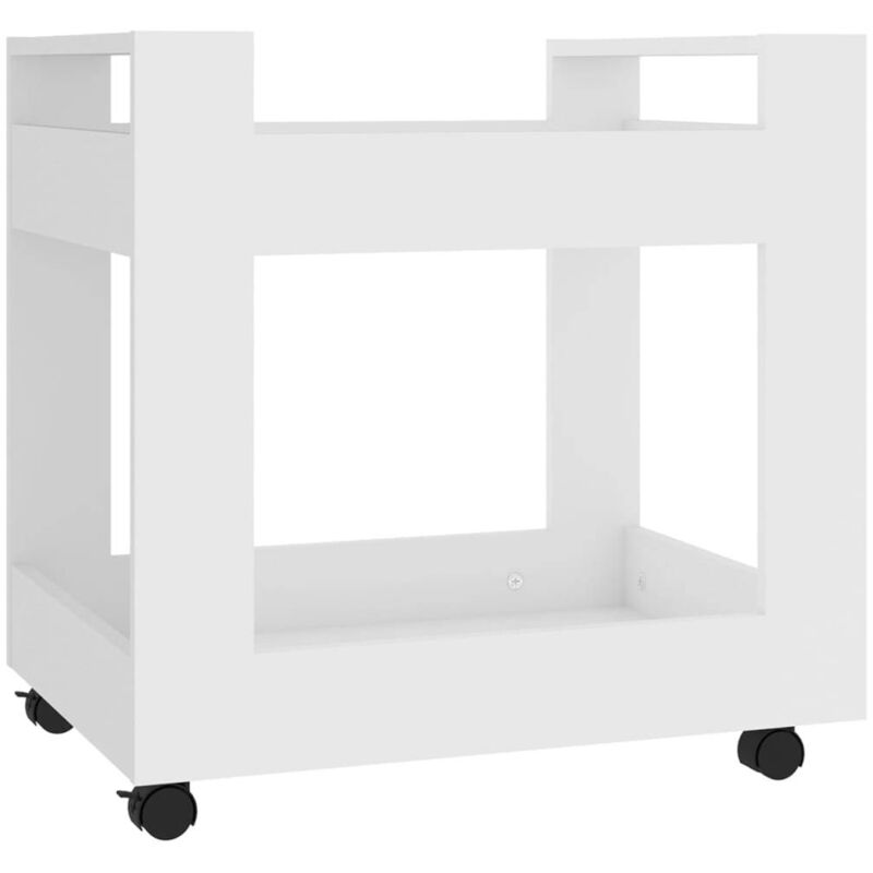Vidaxl - Chariot de bureau Blanc 60x45x60 cm Bois d'ingénierie