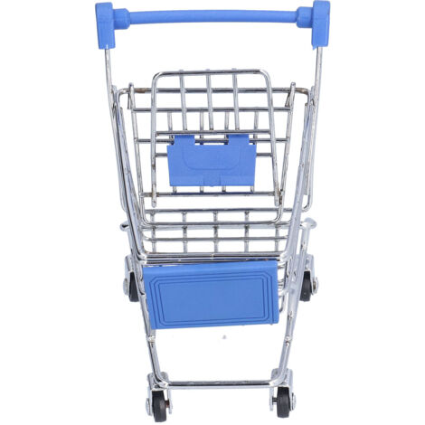 Chariot de Courses Mini Supermarket Bleu - Solide et Pratique pour Maison, Bureau, Cuisine