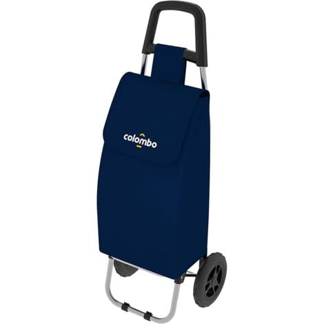 Chariot de courses ROLLY BLUE 36X7X90 Cm Capacité 25kg Tissu imperméable