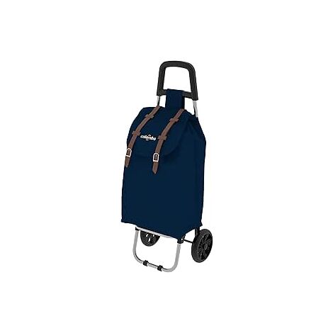 Chariot de courses SMART BLUE 36X7X90 Cm Capacité 25kg Tissu imperméable
