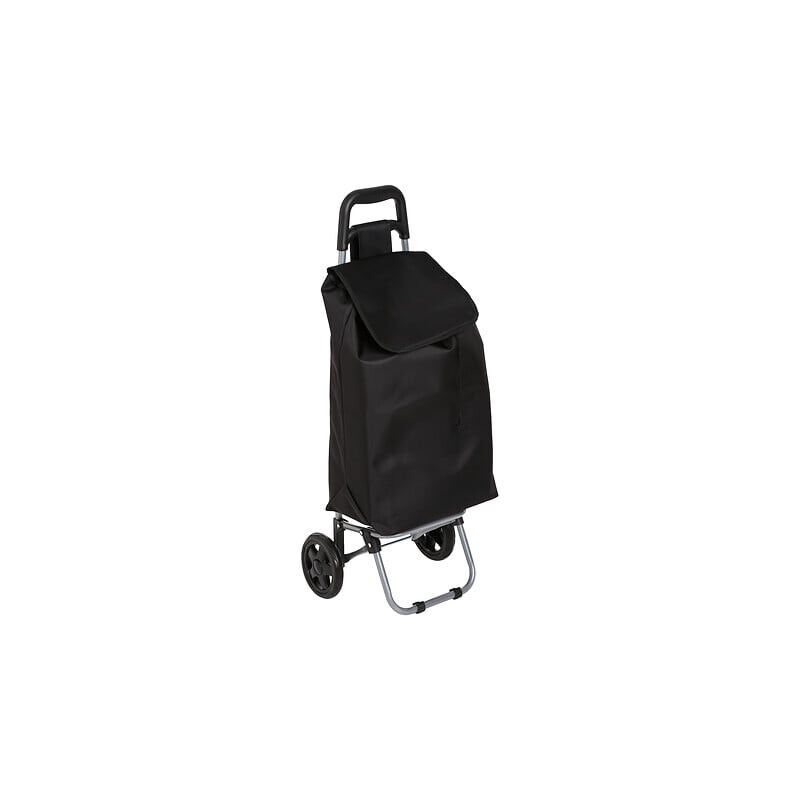 Ac-deco - Chariot de courses uni noir - Poussette de marché - Livraison gratuite