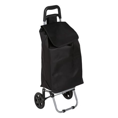 Chariot de courses uni noir - Poussette de marché - Livraison gratuite
