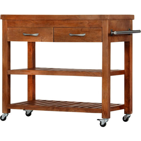 Chariot de cuisine 100x48x89 Bois d'acacia massif