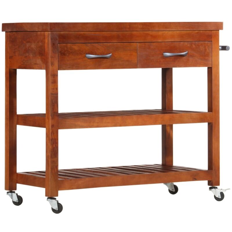 Chariot de cuisine 100x48x89 cm Bois d'acacia massif
