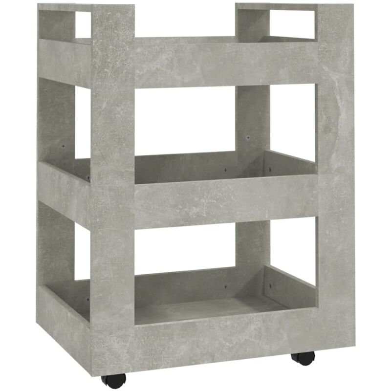 Vidaxl - Chariot de cuisine Gris béton 60x45x80 cm Bois d'ingénierie