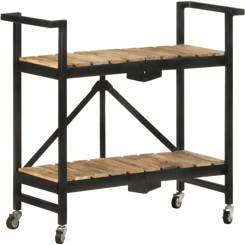 Les Tendances - Chariot de cuisine 87x36x81 cm Bois massif de manguier